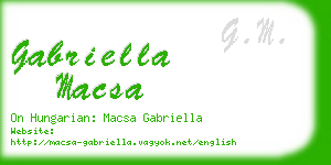 gabriella macsa business card